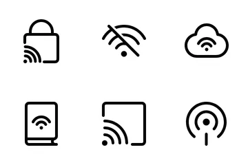 Wi-Fi e tecnologia Pacote de Ícones