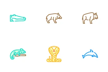 Wild Animals, Birds And Insects Icon Pack