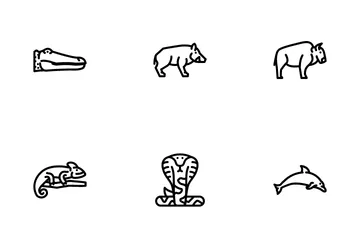 Wild Animals, Birds And Insects Icon Pack