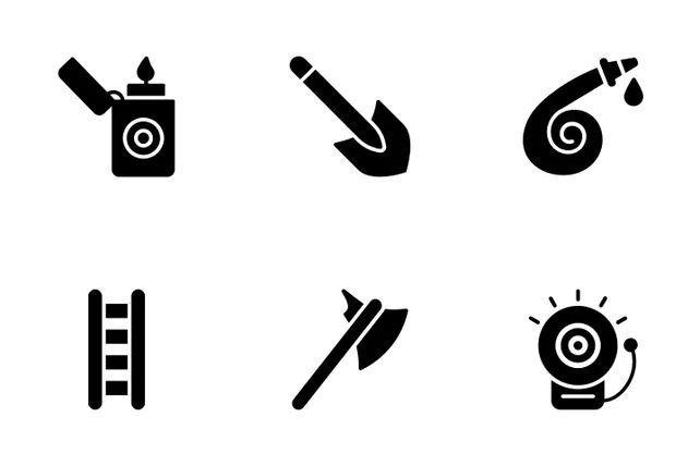 Wildfire Firefighting Icon Pack - 80 Glyph Miscellaneous Icons | SVG ...