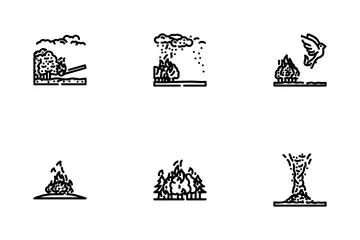 Wildfire Firestorm Burn Blaze Icon Pack