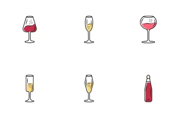 Wine And Wineglasses Icon Pack