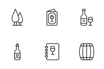 Winery Wine Icon Pack