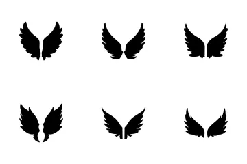 Wings Silhouette Icon Pack