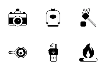 Winter And Winter Camping Icon Pack