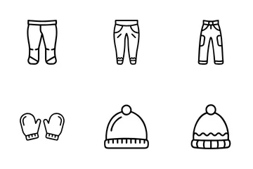 Winter Clothes And Accessories Icon Pack