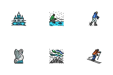 Winter Season Snow Cold Holiday Icon Pack
