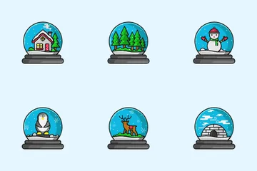 Winter Snowball Toy Icon Pack