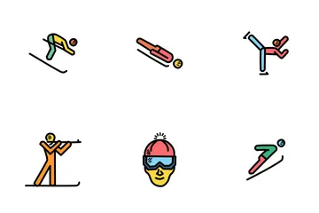 Winter Sport Doodles Icon Pack