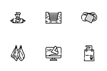 Wipe Hygiene Accessory Icon Pack