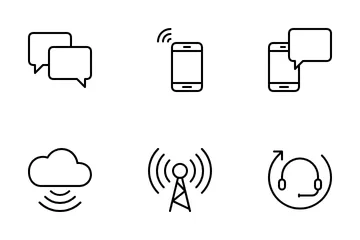 Wireless Communication Icon Pack