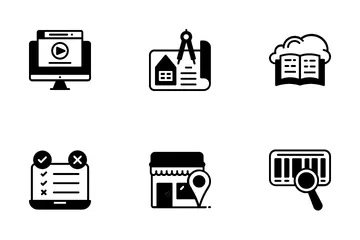 Wirtschaft, Finanzen und Bankwesen Symbolpack