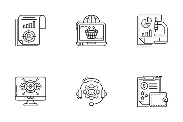 Geschäft und Finanzen Symbolpack