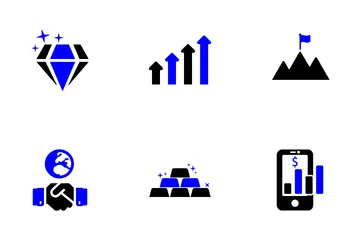 Geschäft und Finanzen Symbolpack