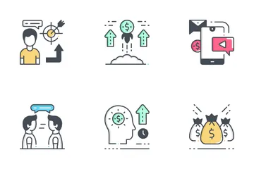 Geschäft und Finanzen Symbolpack