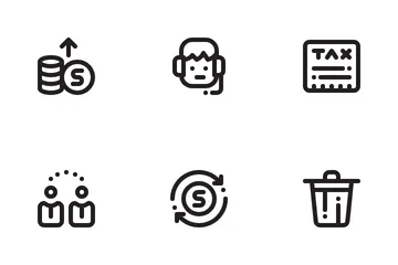 Geschäft und Finanzen Symbolpack