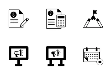 Geschäft und Finanzen Symbolpack