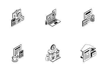 Geschäft und Finanzen Symbolpack