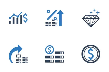 Geschäft und Finanzen Symbolpack