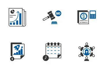 Geschäft und Finanzen Symbolpack