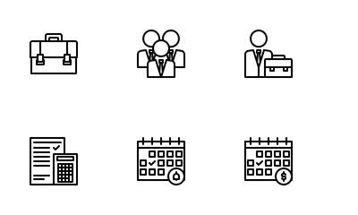 Geschäft und Management Symbolpack