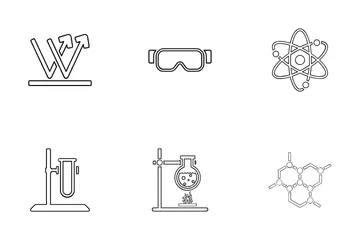 Wissenschaft und Experimente Symbolpack