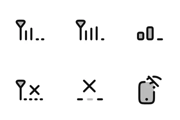 WLAN und Signal Symbolpack