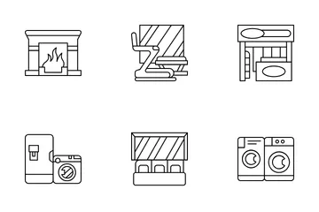 Ausstattung der Wohnung Symbolpack