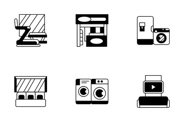 Ausstattung der Wohnung Symbolpack