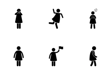 Woman Acting Icon Pack