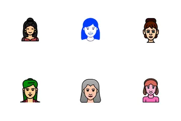 Woman Face Icon Pack