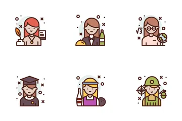 Woman Profession Icon Pack
