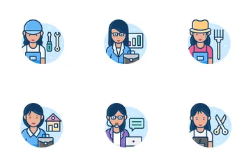 Woman Professions Icon Pack