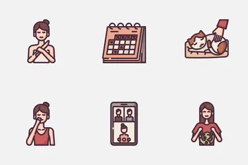 Women Self Care Icon Pack