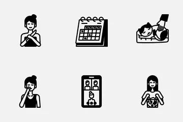 Women Self Care Icon Pack