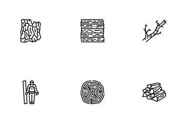 Wood Timber Icon Pack