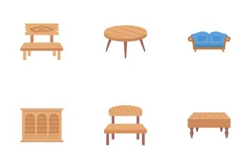 Wooden Furniture Icon Pack