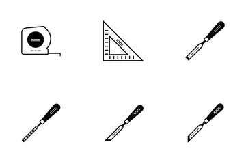 Woodworking Hand Tools Icon Pack