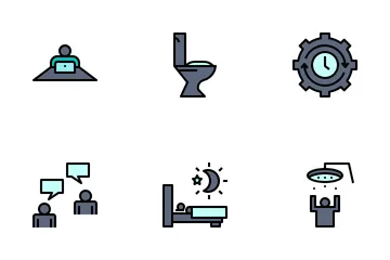 Work-Daily Routine Icon Pack