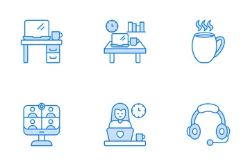 Work From Home And Freelancing Icon Pack