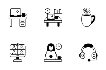 Work From Home And Freelancing Icon Pack