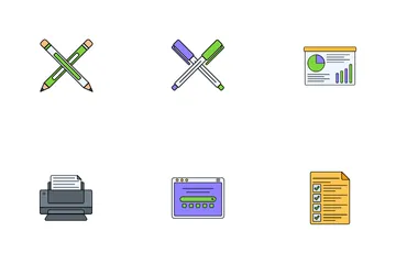 Work From Home Equipment Icon Pack