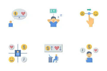 Work Life Balance And Stress Management Icon Pack