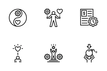 Work-Life Balance Outline Icon Pack