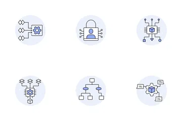 Workflow And Secure Training Icon Pack
