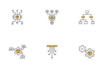 Workflow And Secure Training Icon Pack