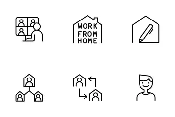 Working At Home Icon Pack