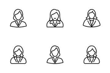 Working Professional Women Icon Pack