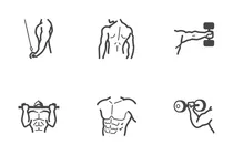 Abs, Exercises, Muscles Icon. Graphic by dhimubs124s · Creative Fabrica