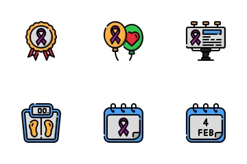 World Cancer Day Icon Pack